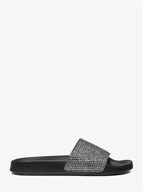 Gilmore Crystal Embellished Slide Sandal 